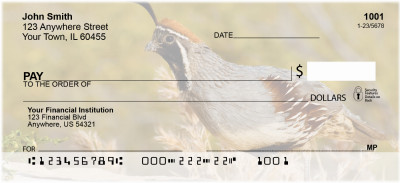 Quail Closeups Personal Checks | ZANJ-60