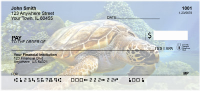 Swimming Sea Turtles Personal Checks | ZANJ-85