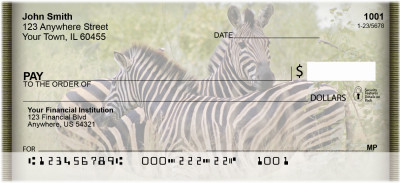 Zebra In Wild Personal Checks | ZANJ-92