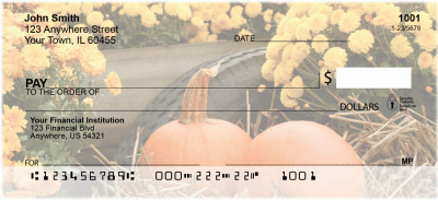 Colorful Fall Mums Personal Checks | ZFLO-31