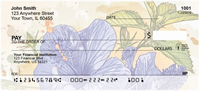 Hibiscus - Colorful Watercolor Personal Checks | ZFLO-63