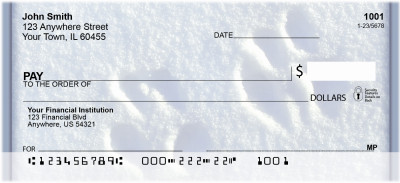 Animal Tracks in the Snow Personal Checks | ZGEO-30