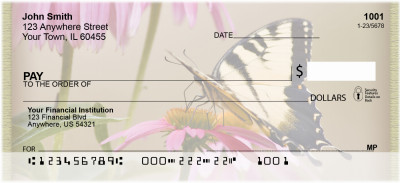 Brown Eyed Susans With Butterfly Personal Checks | ZNAT-38