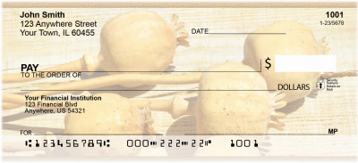 Dried Seed Pods and Flowers Personal Checks | ZNAT-58