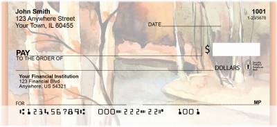 Watercolor - Fall Reflections Personal Checks | ZSCE-18