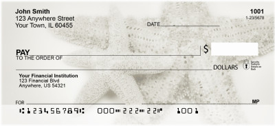 Shells In Taupes and Sage Personal Checks | ZSCE-30