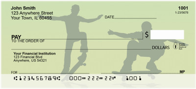 Skateboards Going Green Personal Checks | ZSPO-80