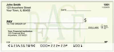 P E A C E Personal Checks | ZWIS-09