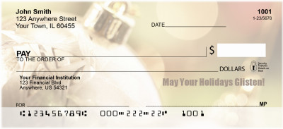 May Your Holidays Glisten Personal Checks | ZXMS-54