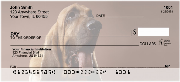 Bloodhound Portrait Personal Checks | BBA-85