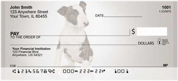 Adorable Bull Terriers Personal Checks | BBA-89