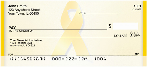 Yellow Ribbons Of Support Personal Checks | BBF-29