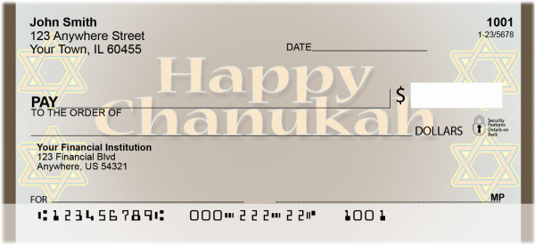 Happy Chanukah Personal Checks | BBF-78