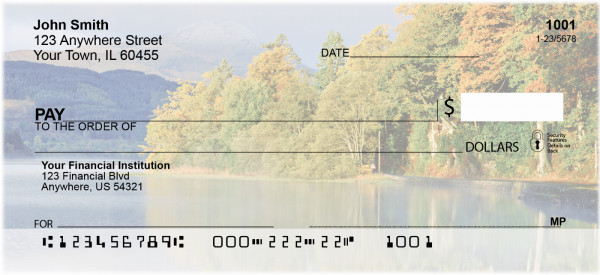 Fall In The Mountains Personal Checks
