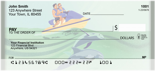 Jet Skiing With Dolphins Personal Checks