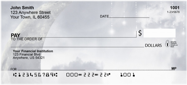 Fantasy Fairy Moons In Blue Personal Checks