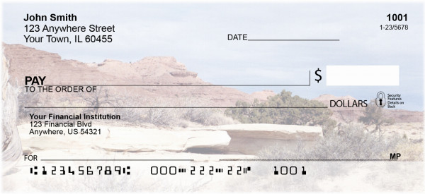 Antiqued Utah Desert Personal Checks | BBI-13