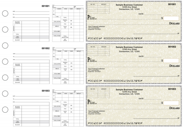 Tan Parchment Multipurpose Invoice Payroll Business Checks