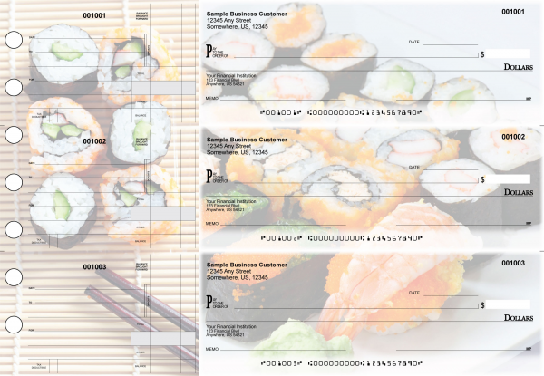 Japanese Cuisine Standard Disbursement Designer Business Checks