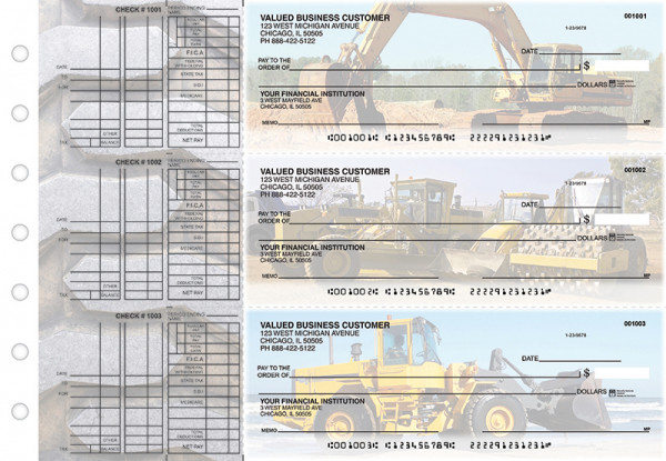 Construction Multi Purpose Designer Business Checks 