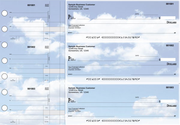 Clouds Standard Disbursement Designer Business Checks