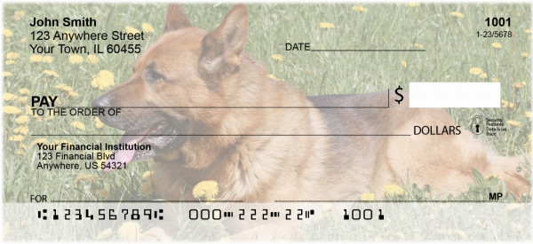 German Shepherd Personal Checks | DOG-01
