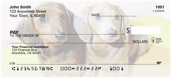 Dachshund Puppies Personal Checks