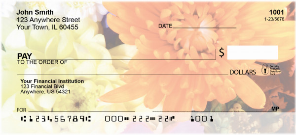 Colorful Floral Bouquets Personal Checks