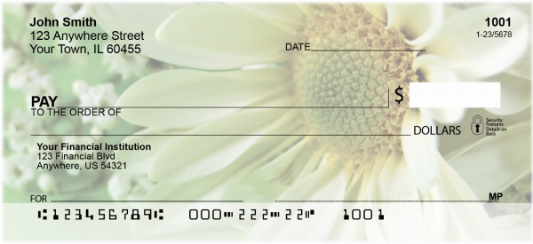 Daisies On Green Personal Checks