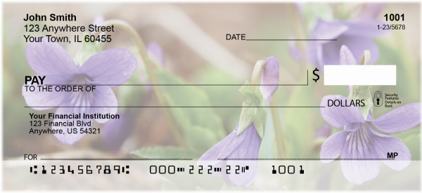 Violets Personal Checks