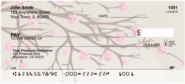 Oriental Blossoms In Spring Personal Checks