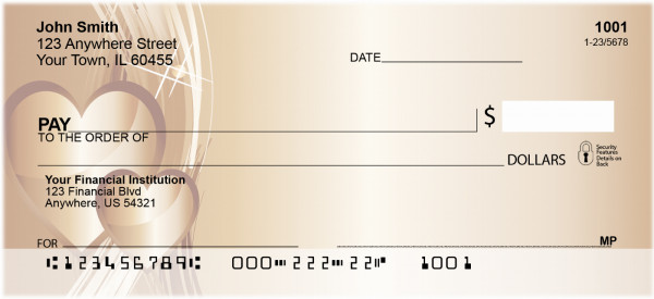Heart Of Gold Personal Checks