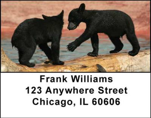 Black Bear Cubs Address Labels