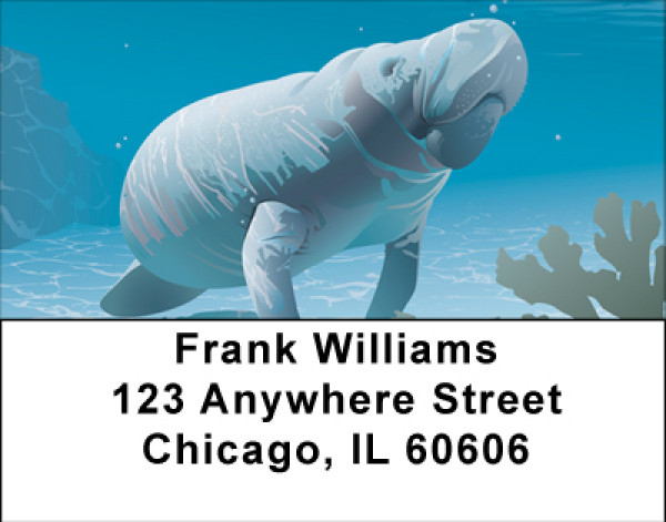 Magnificent Manatee Address Labels