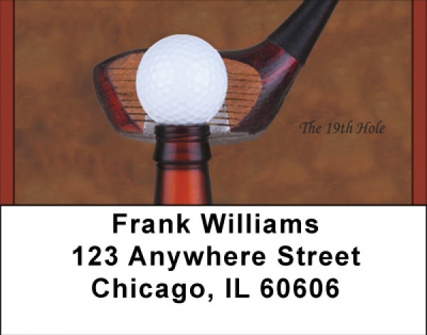 19th Hole Tee Address Labels