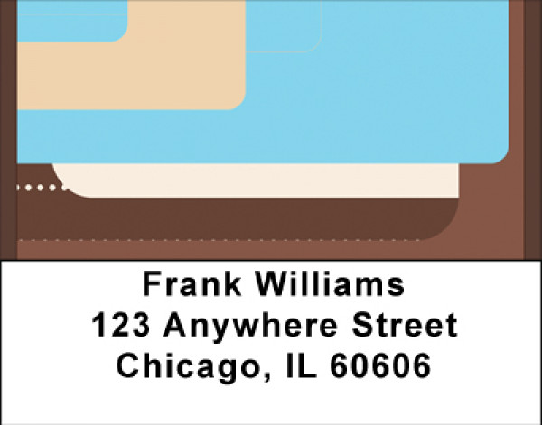 Abstracts In Brown Address Labels | LBBBD-19