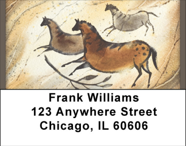 Primitive Horse Art Address Labels