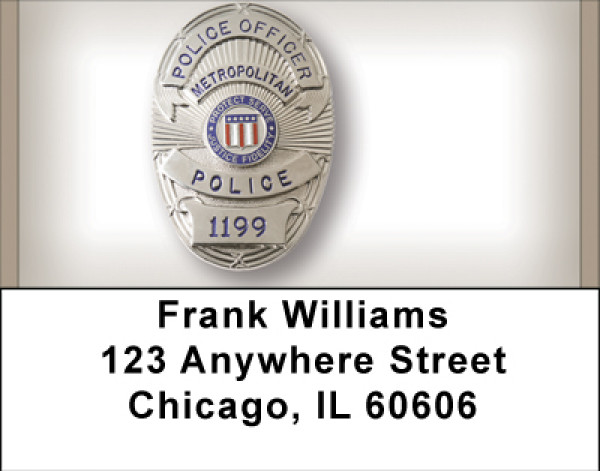 Police Badge Address Labels
