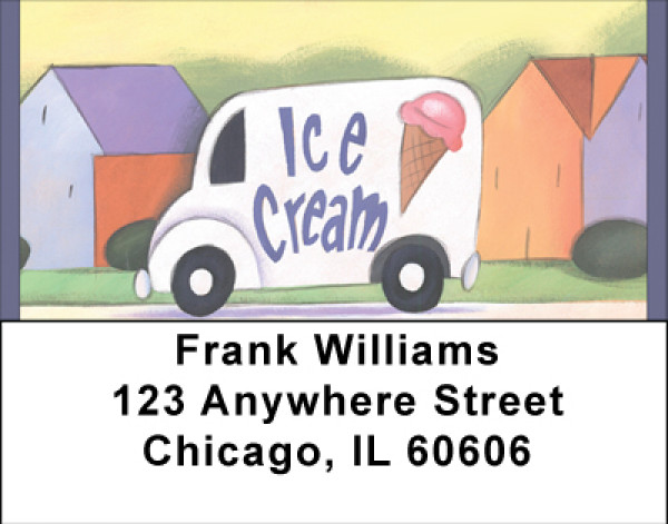 Ice Cream Truck Address Labels | LBBBG-03