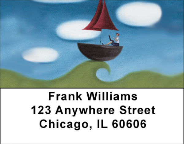 Riding The Wave Address Labels | LBBBG-47