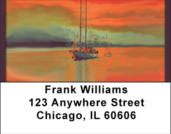 Sails In The Sunset Address Labels