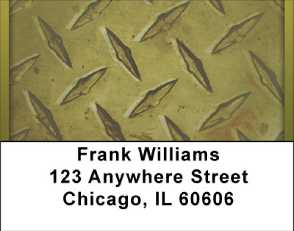 Go Green With Diamond Plate Address Labels | LBBBH-65