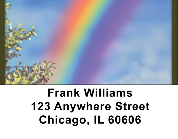 Rainbow Sky Address Labels