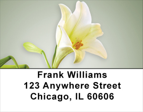 Easter Lilies Address Labels | LBFLO-26