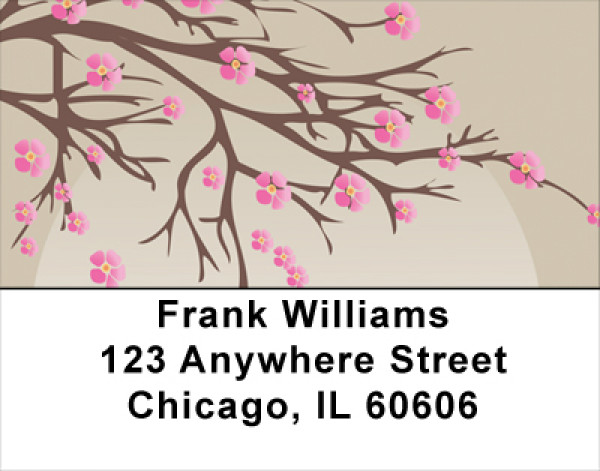 Oriental Blossoms In Spring Address Labels | LBFLO-57