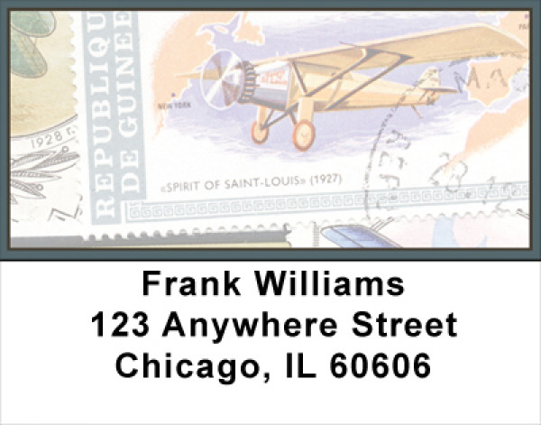 Vintage Airplane Stamps Address Labels