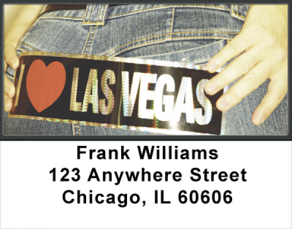 Gambling - I Love Las Vegas Address Labels | LBFUN-43