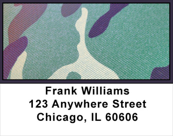 Tempting Teal Camos Address Labels