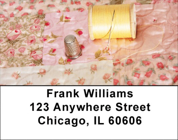 Pink Rose Quilt Address Labels