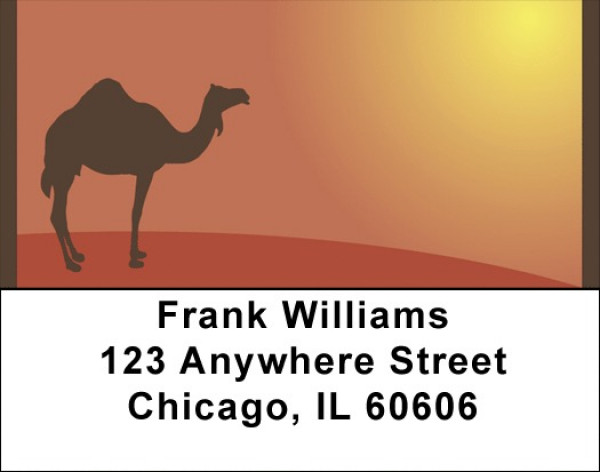 Camel Silhouette Address Labels